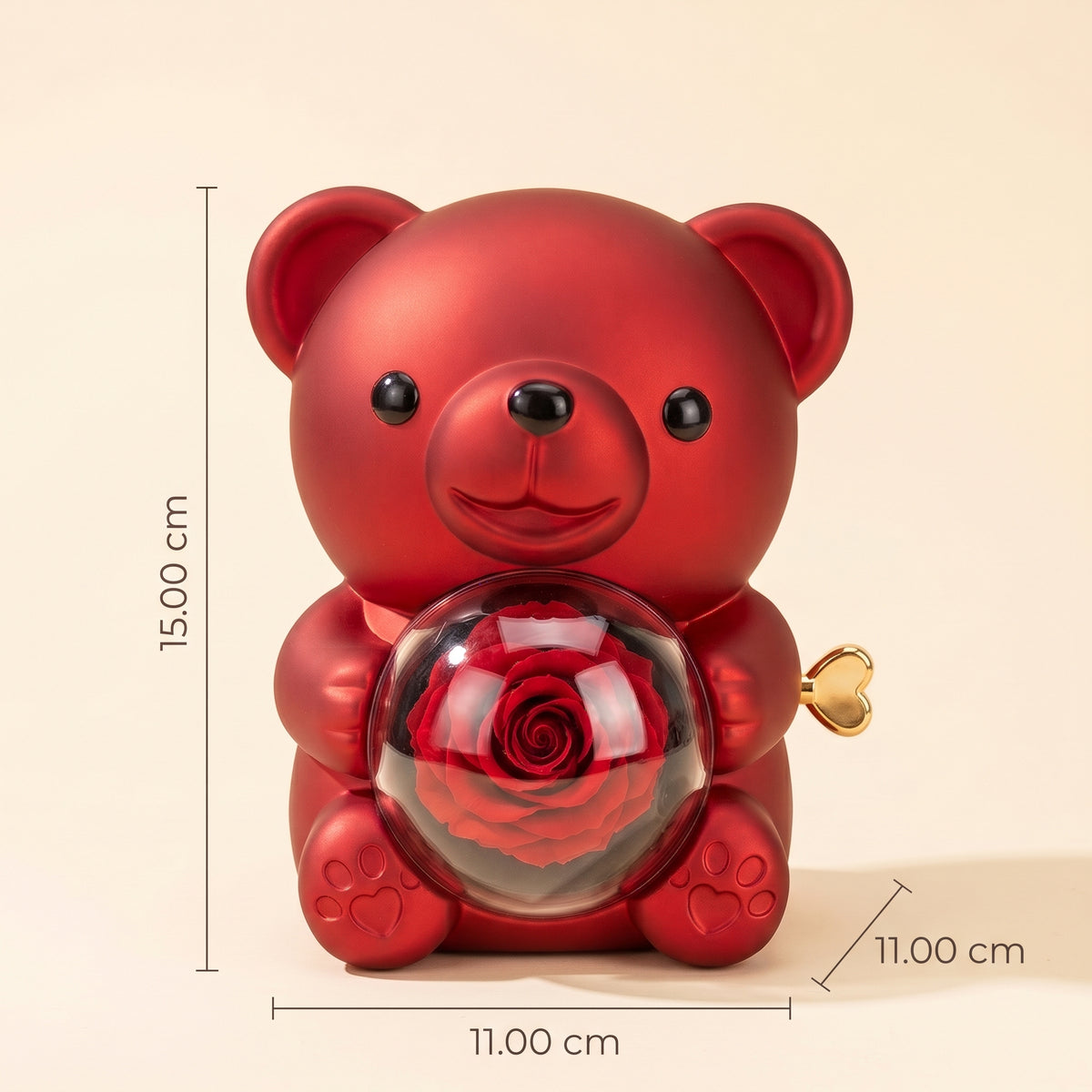 El regalo perfecto para tu pareja - Oso con rosa eterna™